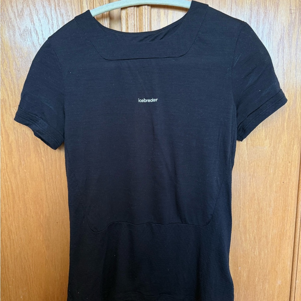 Icebreaker Women's Black Merino Lyocell T-shirt Small